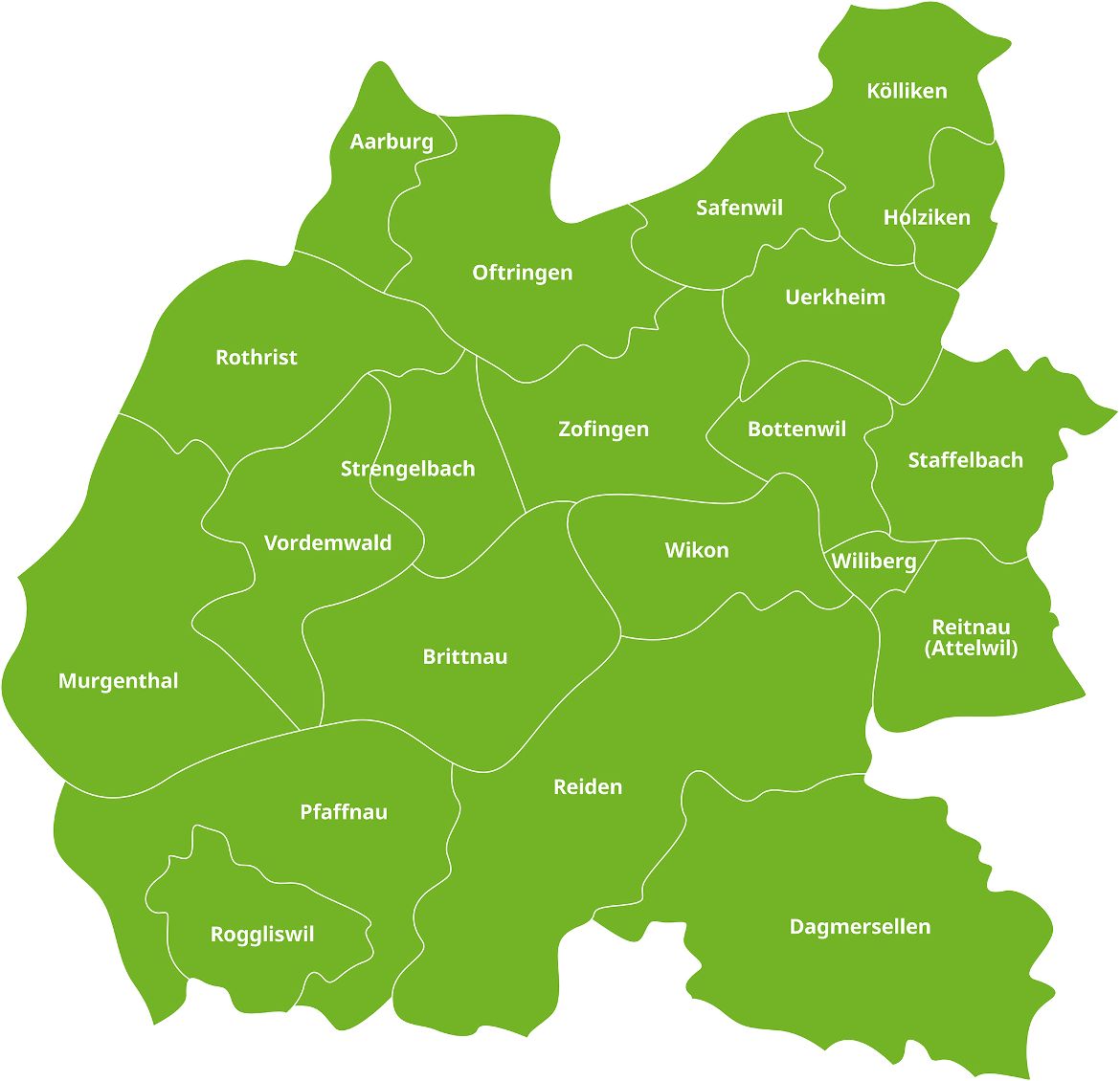 Mitgliedsgemeinden Regionalverband Zofingenregio Zofingenregio Gemeinden 2025_Bereiche_iStock.jpg